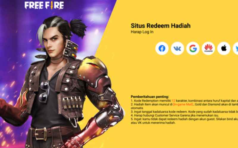 5 Kode Redeem FF Terbaru Khusus Weekend, Sabtu 4 Mei 2024