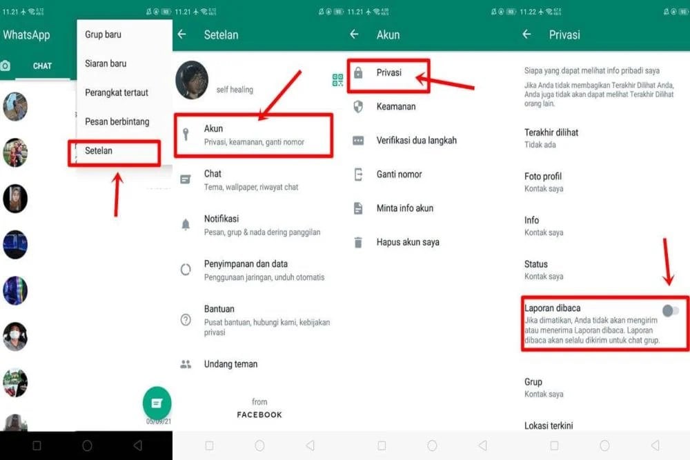 Cara Mematikan Centang Biru Whatsapp di HP Android dan iPhone