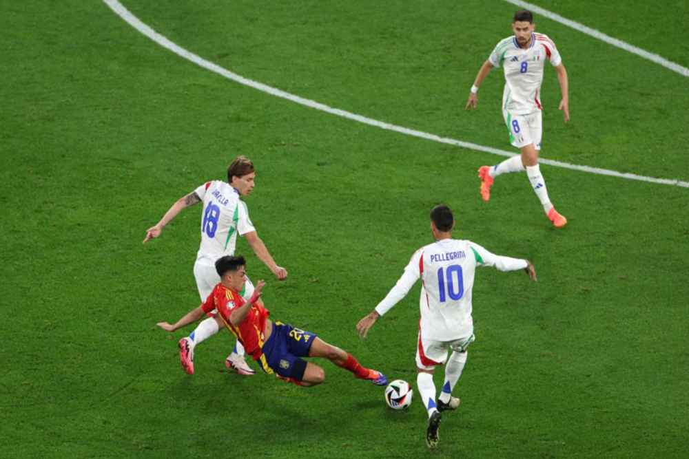 Hasil Euro 2024: Spanyol vs Italia Sama Kuat, Nir Gol di Babak Pertama