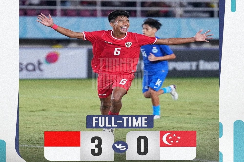 Hasil Piala AFF U-16: Timnas U-16 Indonesia Libas Singapura Tanpa Ampun