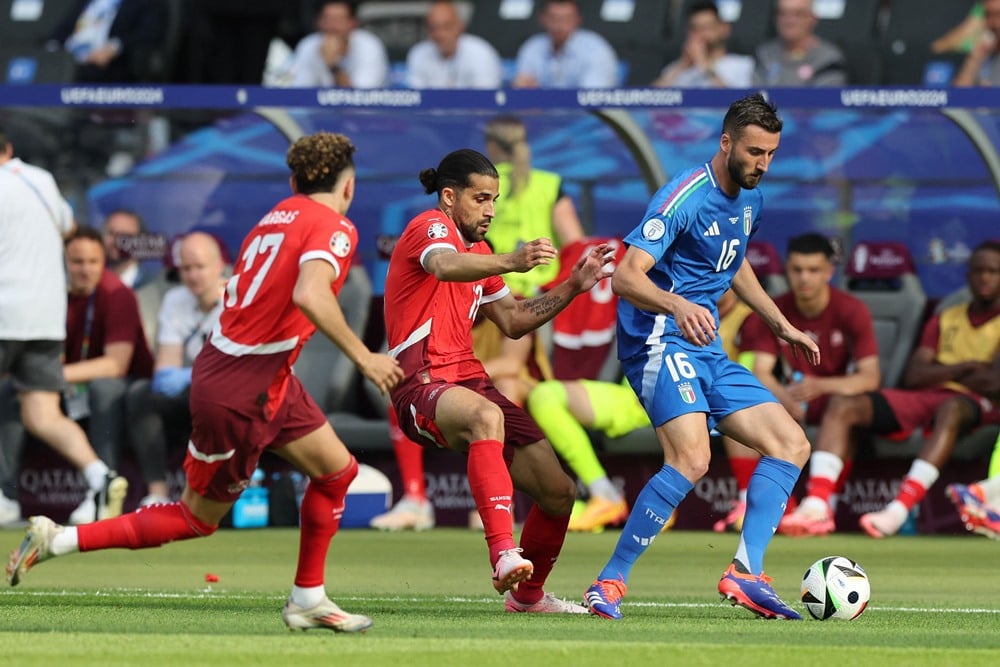 Hasil Swiss vs Italia: Skor Masih Seri Kedua Tim Minim Peluang (Menit 20)