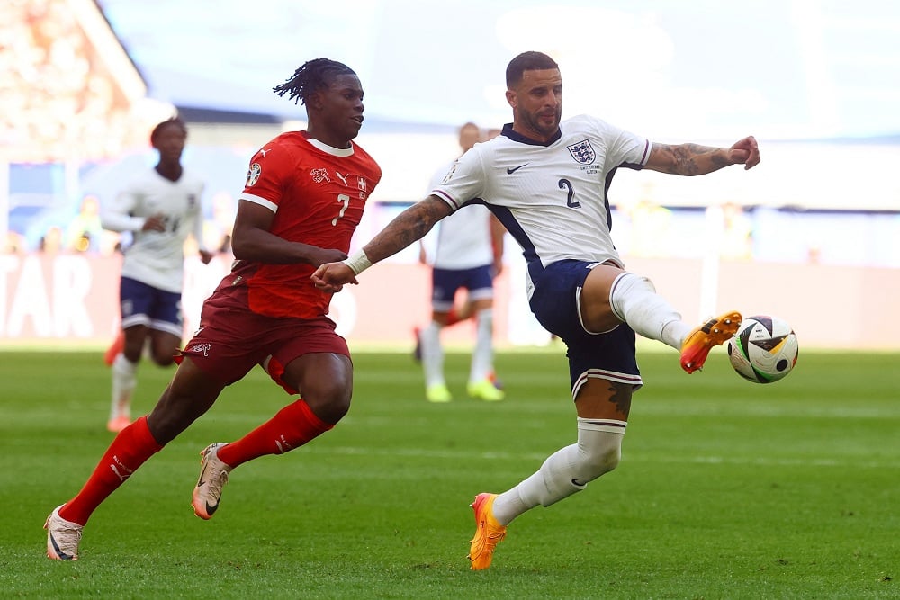 Hasil Inggris vs Swiss: Tanpa Peluang, Babak Pertama Berakhir Kacamata