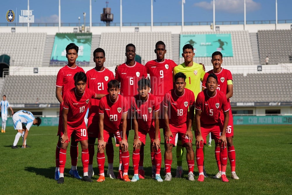 Hasil Indonesia vs Argentina U-20: Garuda Muda Tertinggal di Babak Pertama