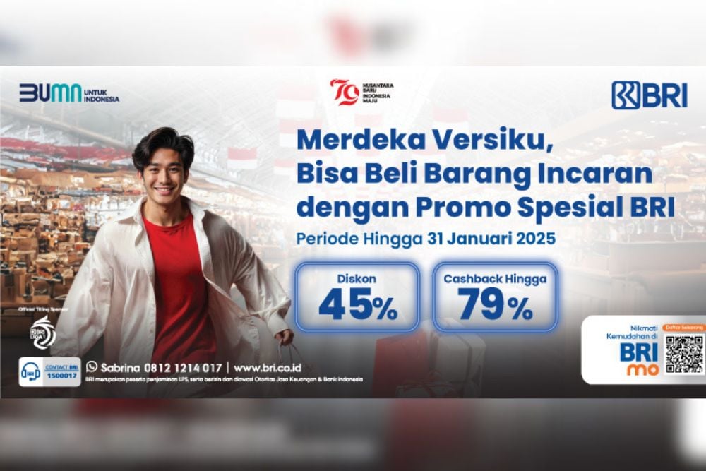 Yuk, Serbu Promo Spesial BRI 17-an dari Jajanan hingga Belanja